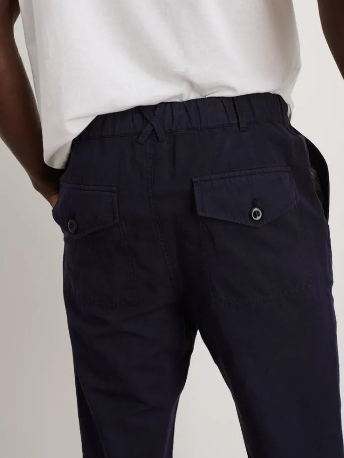 Alex Mill Pants Pull On Pant In Cotton Linen Dark Navy 8211 Men