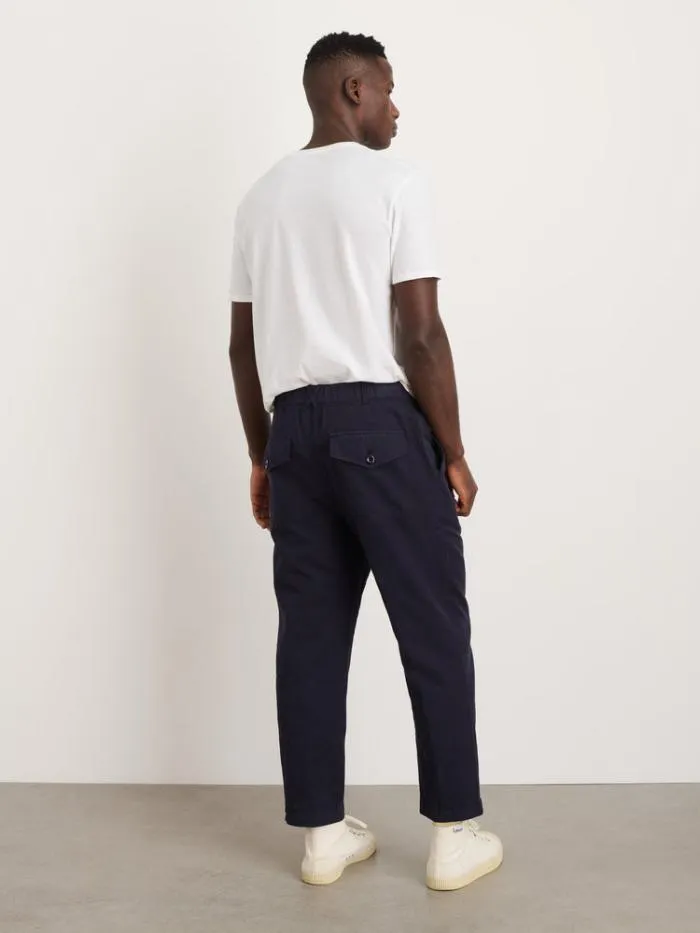 Alex Mill Pants Pull On Pant In Cotton Linen Dark Navy 8211 Men