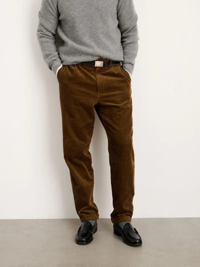 Alex Mill Pants Standard Pleated Pant In Corduroy Long Inseam Saddle 8211 Men