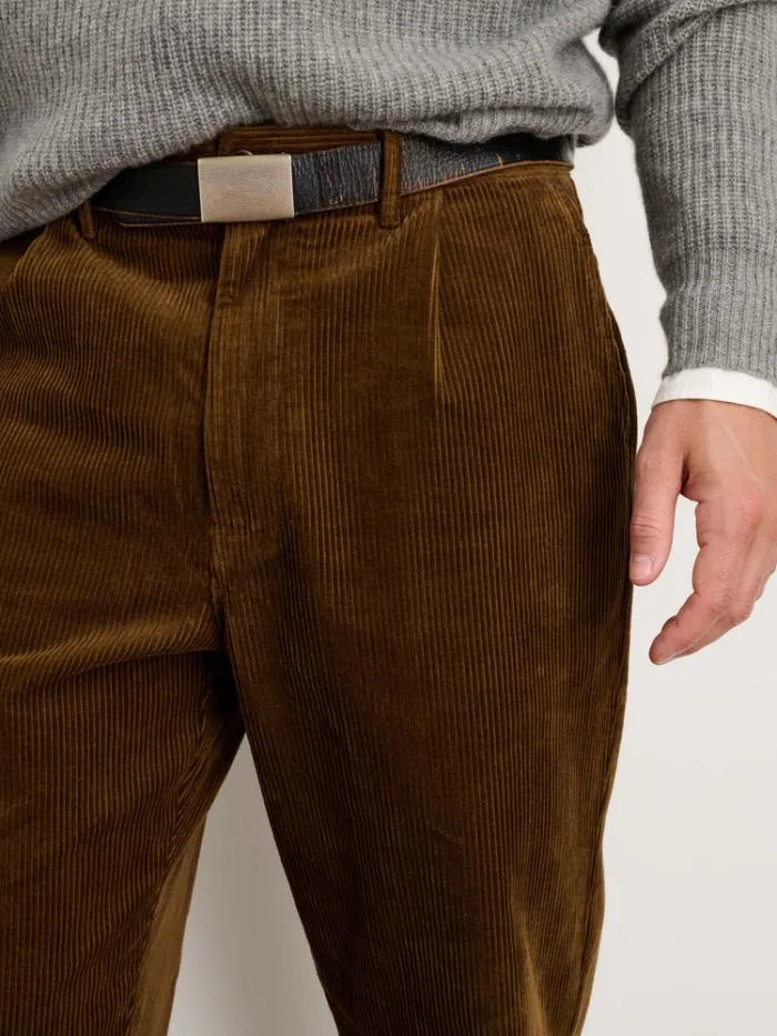 Alex Mill Pants Standard Pleated Pant In Corduroy Long Inseam Saddle 8211 Men