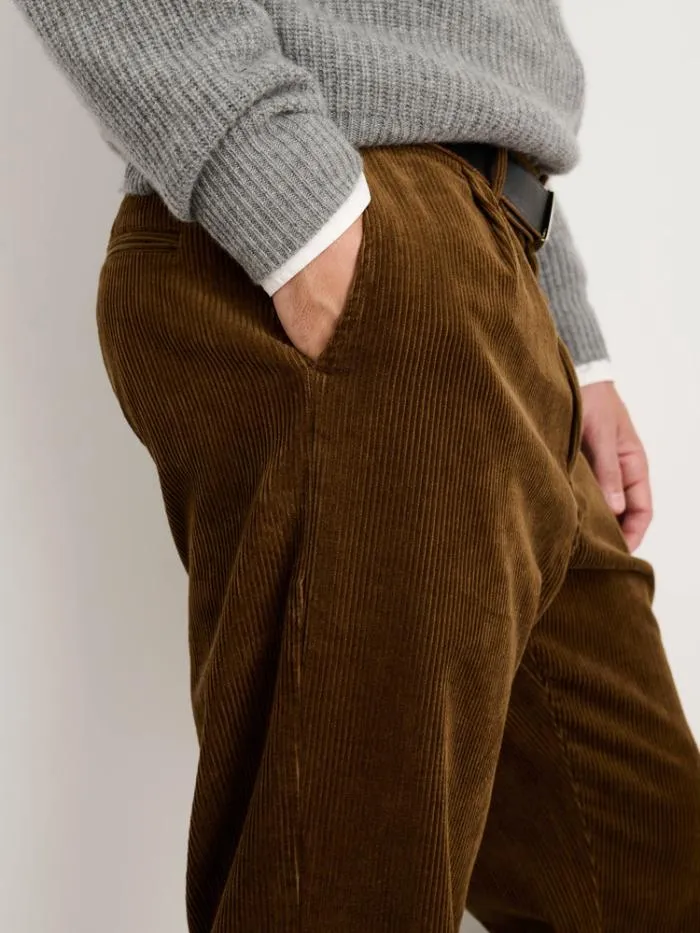 Alex Mill Pants Standard Pleated Pant In Corduroy Long Inseam Saddle 8211 Men