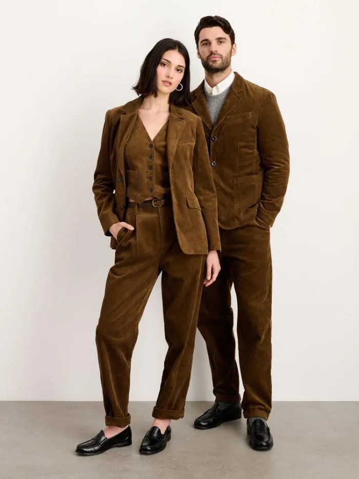 Alex Mill Pants Standard Pleated Pant In Corduroy Long Inseam Saddle 8211 Men