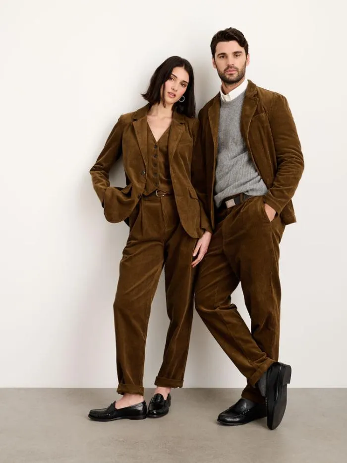 Alex Mill Pants Standard Pleated Pant In Corduroy Long Inseam Saddle 8211 Men