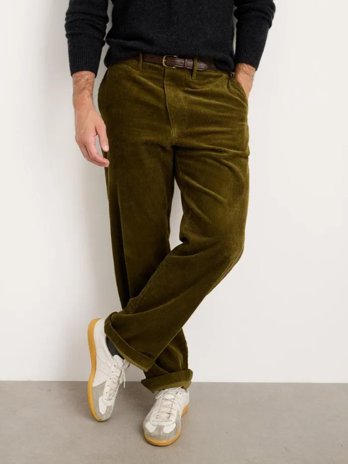 Alex Mill Pants Straight Leg Pant In Corduroy Dark Olive 8211 Men