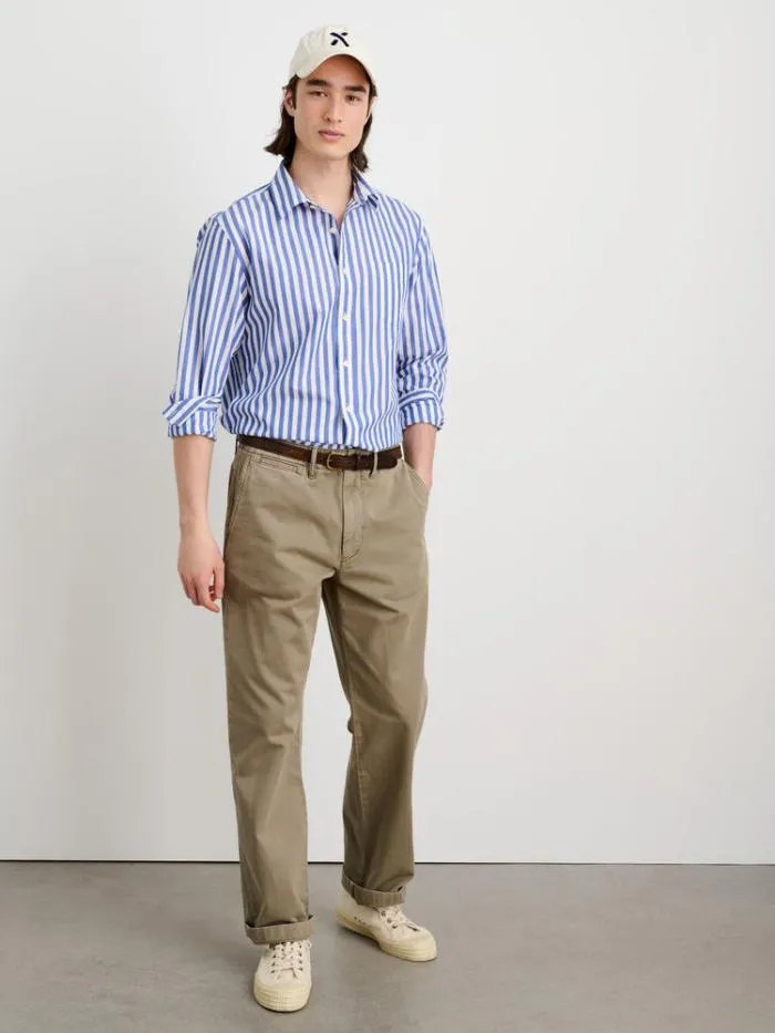 Alex Mill Pants Straight Leg Pant In Vintage Washed Chino Long Inseam Vintage Olive 8211 Men
