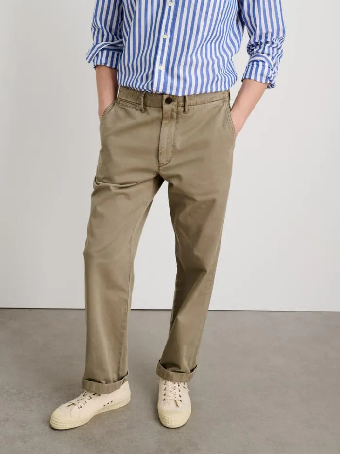 Alex Mill Pants Straight Leg Pant In Vintage Washed Chino Long Inseam Vintage Olive 8211 Men