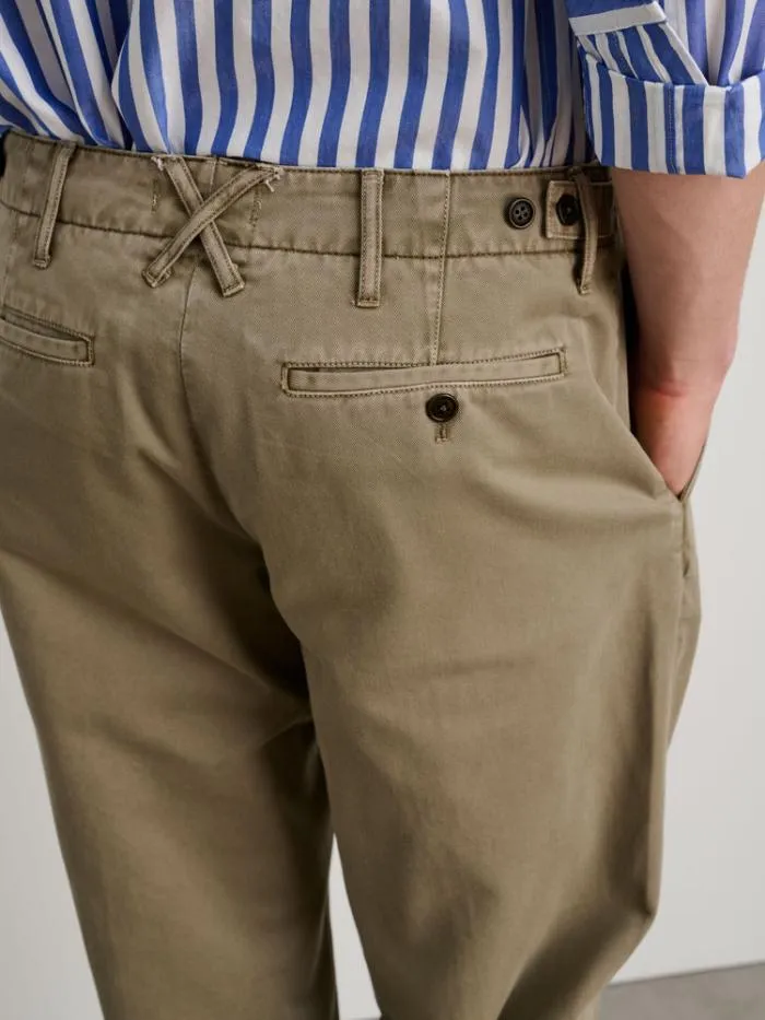Alex Mill Pants Straight Leg Pant In Vintage Washed Chino Long Inseam Vintage Olive 8211 Men