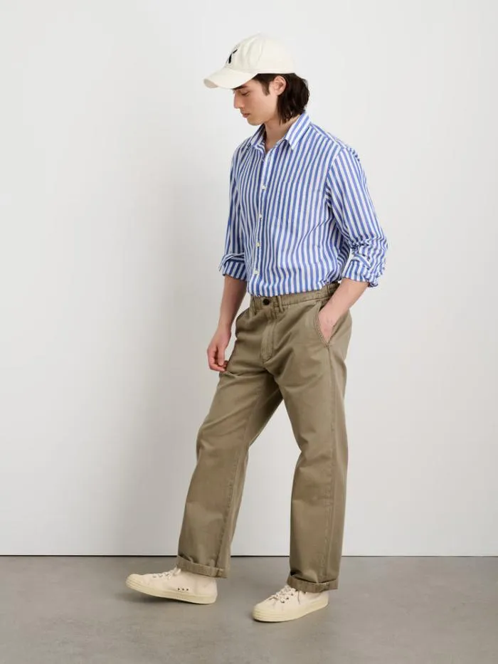 Alex Mill Pants Straight Leg Pant In Vintage Washed Chino Long Inseam Vintage Olive 8211 Men