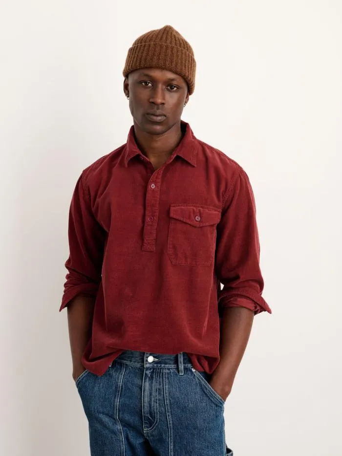 Alex Mill Shirts Carter Popover Shirt In Fine Wale Corduroy Dark Currant 8211 Men