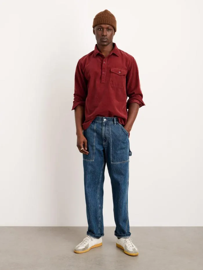 Alex Mill Shirts Carter Popover Shirt In Fine Wale Corduroy Dark Currant 8211 Men