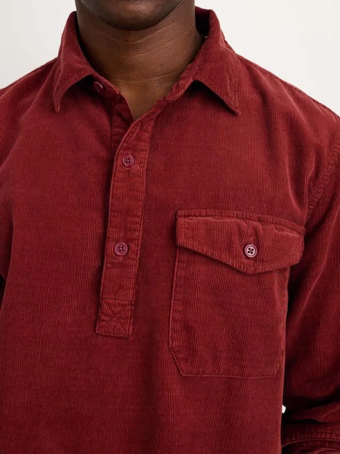 Alex Mill Shirts Carter Popover Shirt In Fine Wale Corduroy Dark Currant 8211 Men