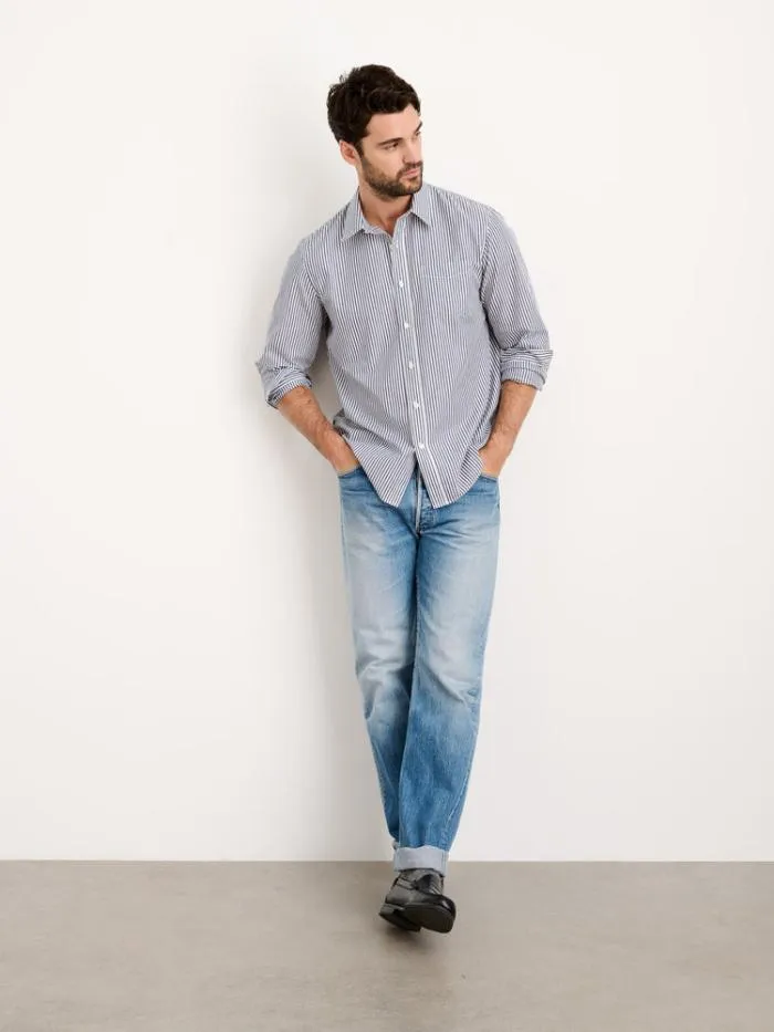 Alex Mill Shirts Mill Shirt In Striped Portuguese Poplin Navywhite 8211 Men