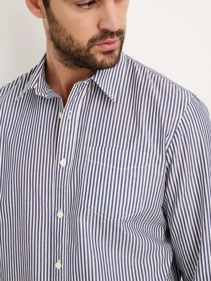 Alex Mill Shirts Mill Shirt In Striped Portuguese Poplin Navywhite 8211 Men
