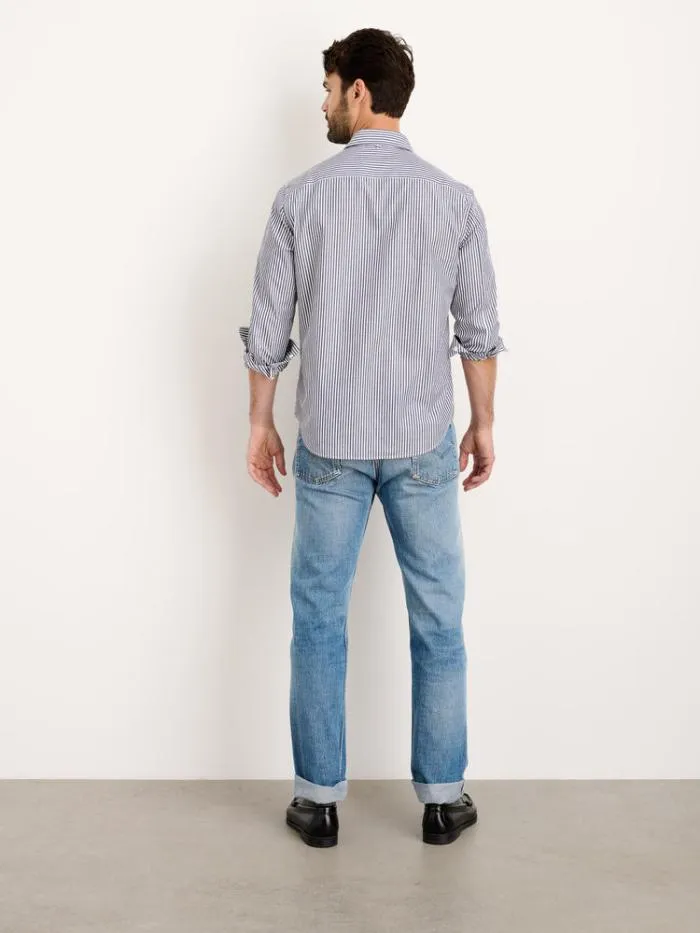 Alex Mill Shirts Mill Shirt In Striped Portuguese Poplin Navywhite 8211 Men