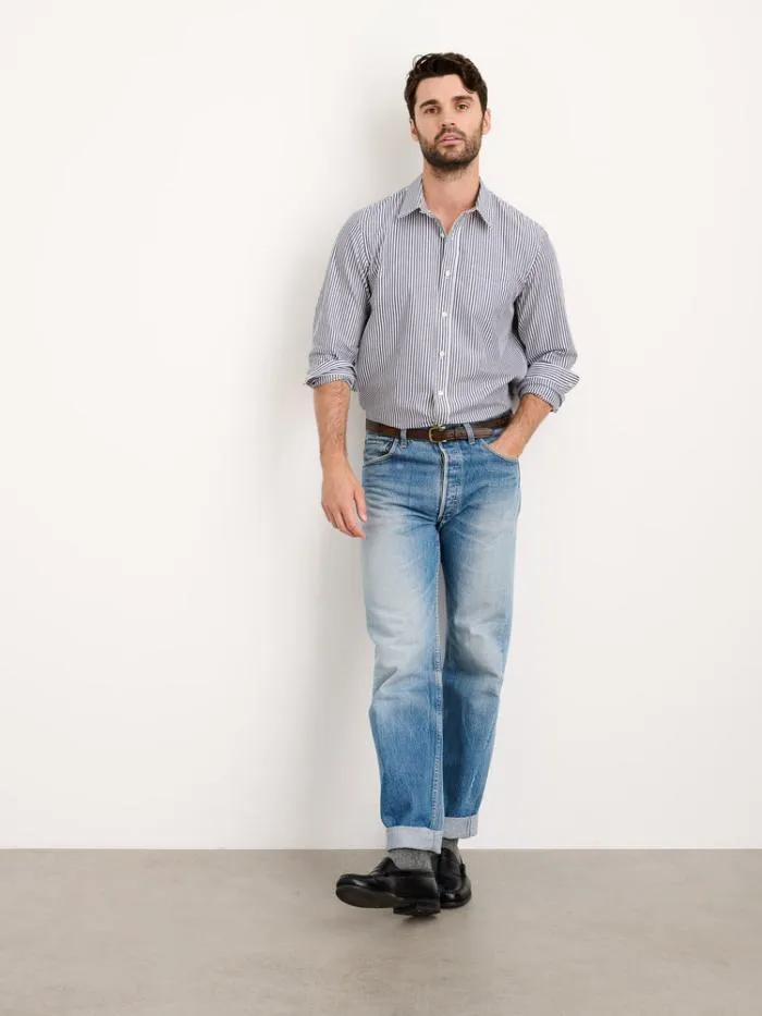 Alex Mill Shirts Mill Shirt In Striped Portuguese Poplin Navywhite 8211 Men