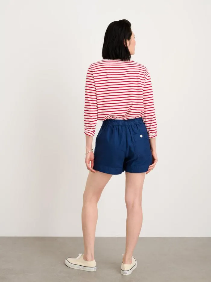 Alex Mill Shorts Alessandra Shorts In Washed Twill French Navy 8211 Women