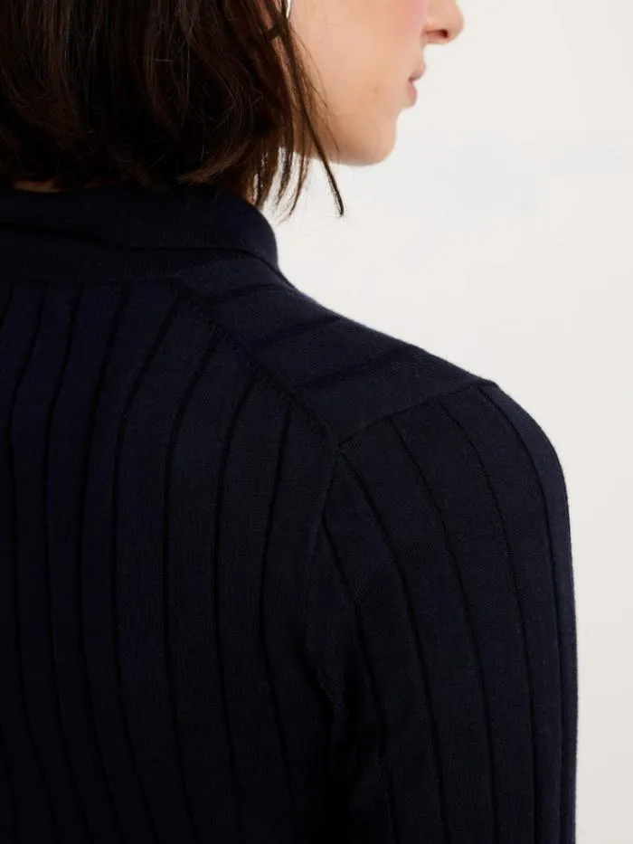 Alex Mill Sweaters Amanda Polo In Cotton Cashmere Neat Navy 8211 Women