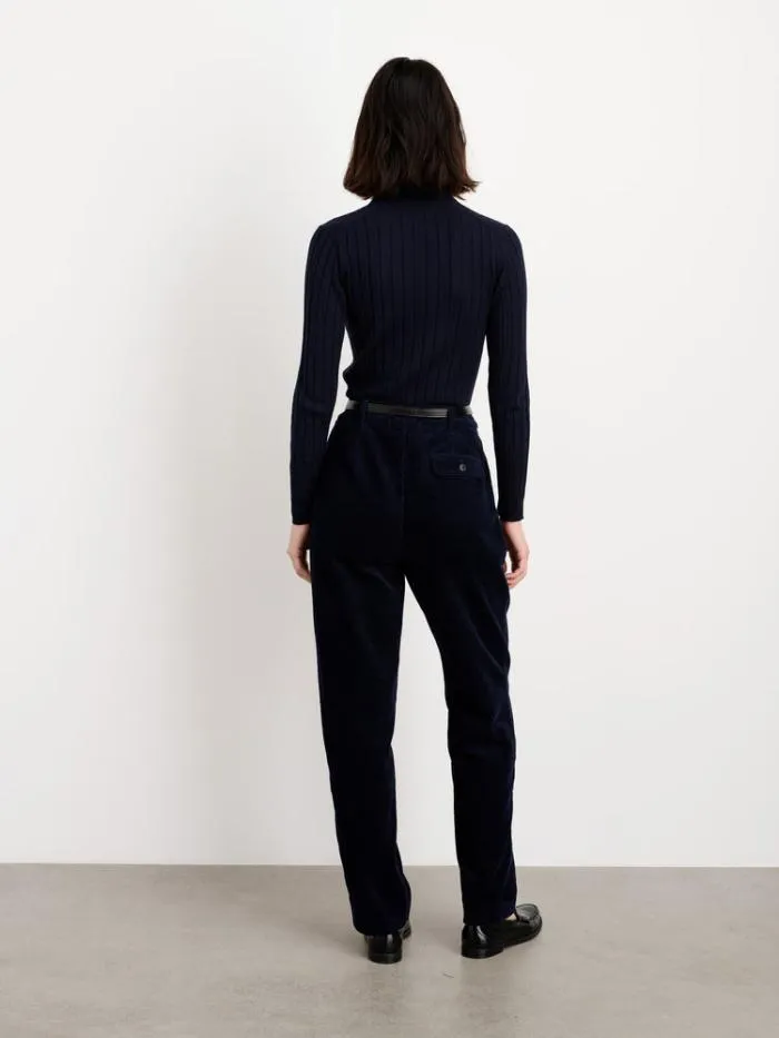 Alex Mill Sweaters Amanda Polo In Cotton Cashmere Neat Navy 8211 Women