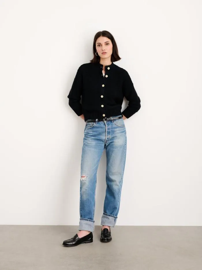 Alex Mill Sweaters Nico Cardigan In Cotton Black 8211 Women