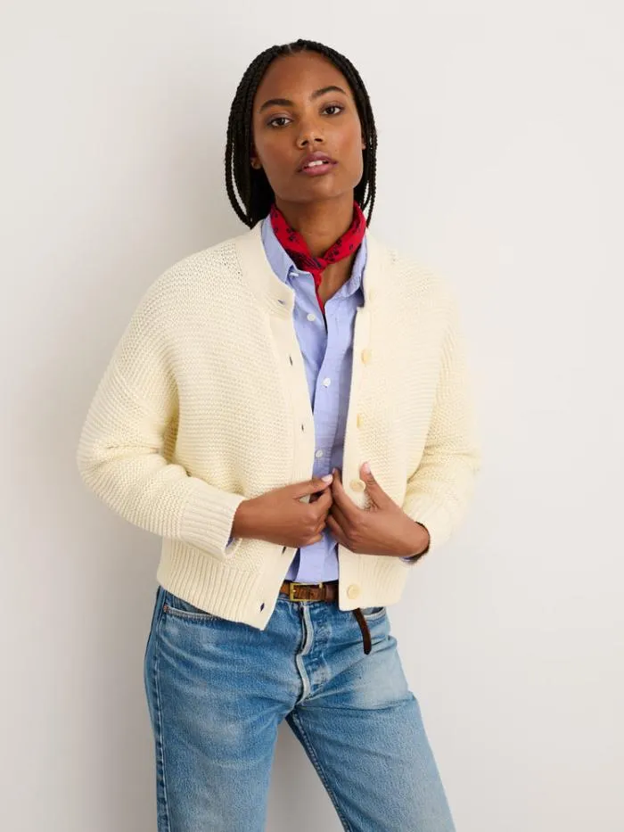 Alex Mill Sweaters Nico Cardigan In Cotton Ivory 8211 Women