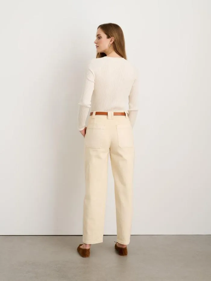 Alex Mill Sweaters Ribbed Crewneck Sweater Ivory 8211 Women