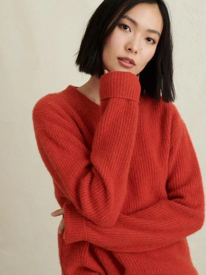 Alex Mill Sweaters Sweatshirts Jordan Sweater In Washed Cashmere Paprika 8211 Men