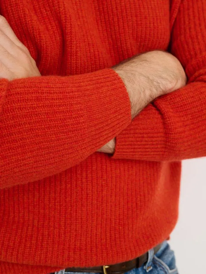 Alex Mill Sweaters Sweatshirts Jordan Sweater In Washed Cashmere Paprika 8211 Men