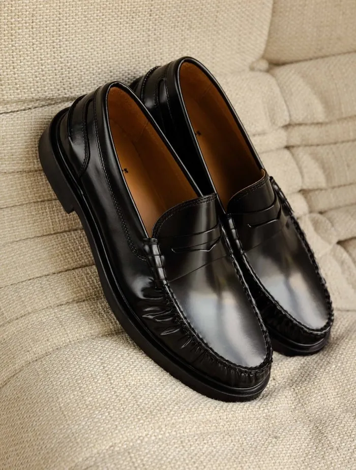 Allen Siyah Black Men Bobbies Loafers