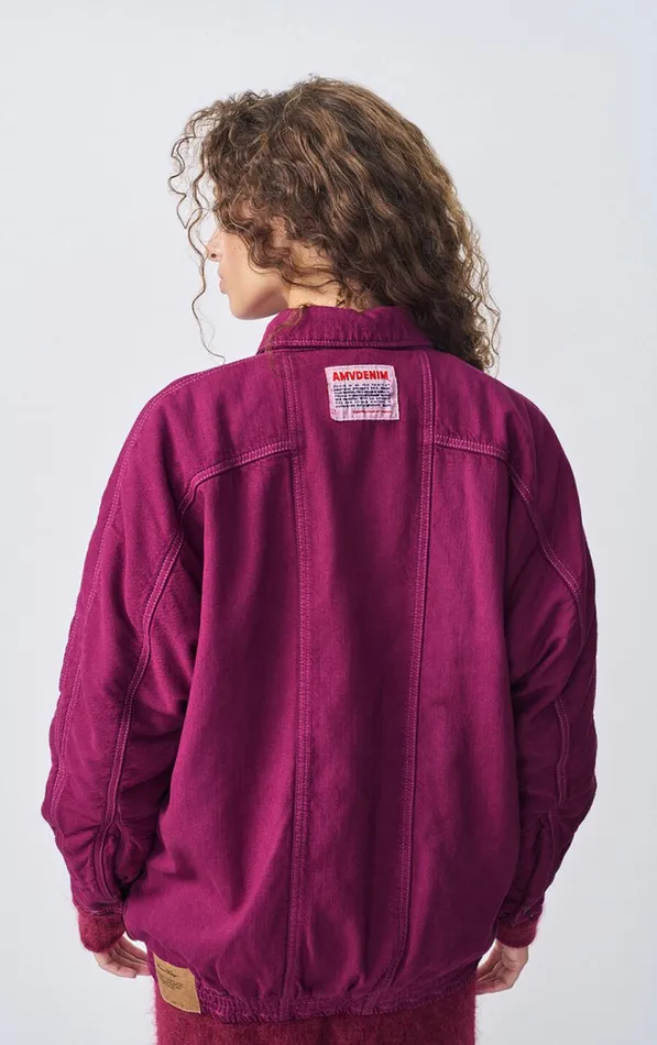 American Vintage Jackets and Blazers Women Jacket Nyolow Overdyed Fuchsia