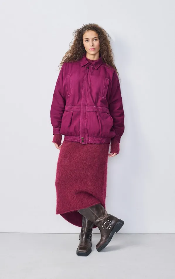 American Vintage Jackets and Blazers Women Jacket Nyolow Overdyed Fuchsia