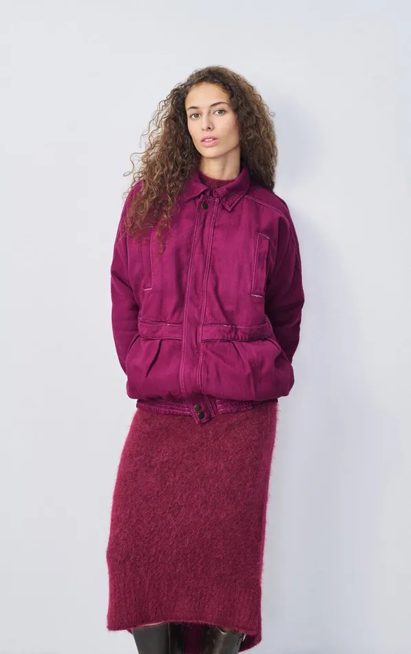 American Vintage Jackets and Blazers Women Jacket Nyolow Overdyed Fuchsia