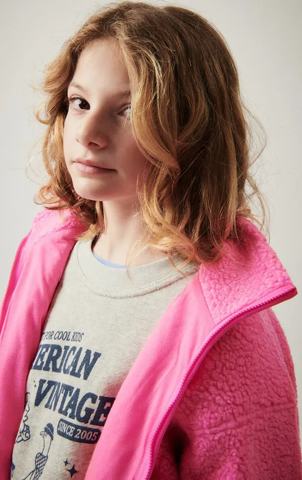 American Vintage Jackets and Coats Kids Jacket Hoktown Acid Pink Melange
