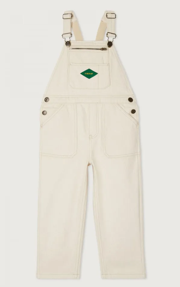 American Vintage Jeans Kids Dungarees Spywood Ecru American Vintage Jeans Kids Dungarees Spywood Ecru