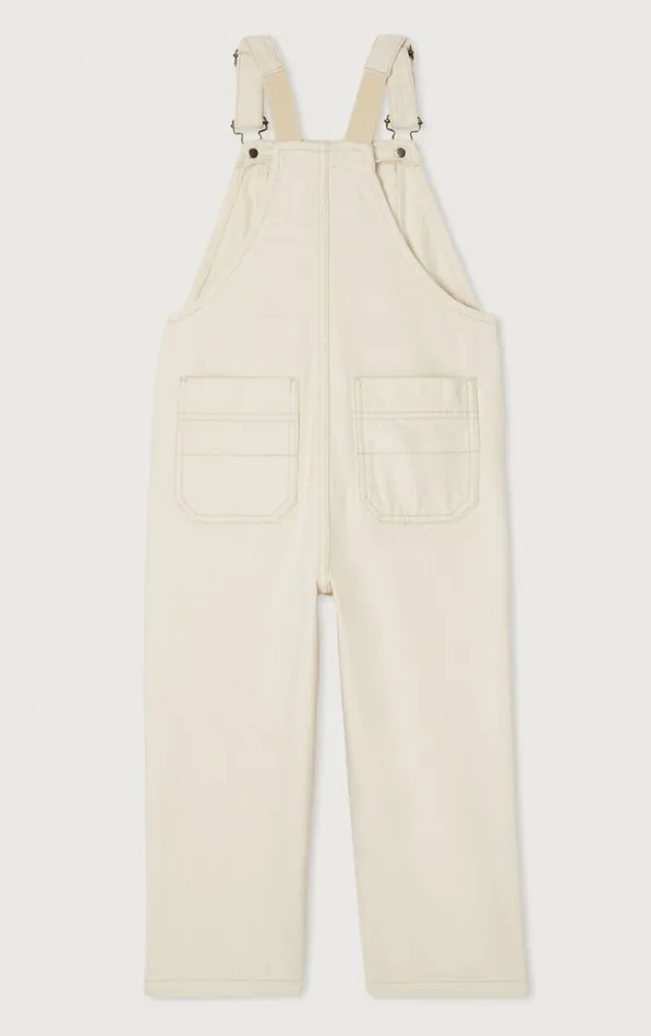 American Vintage Jeans Kids Dungarees Spywood Ecru American Vintage Jeans Kids Dungarees Spywood Ecru