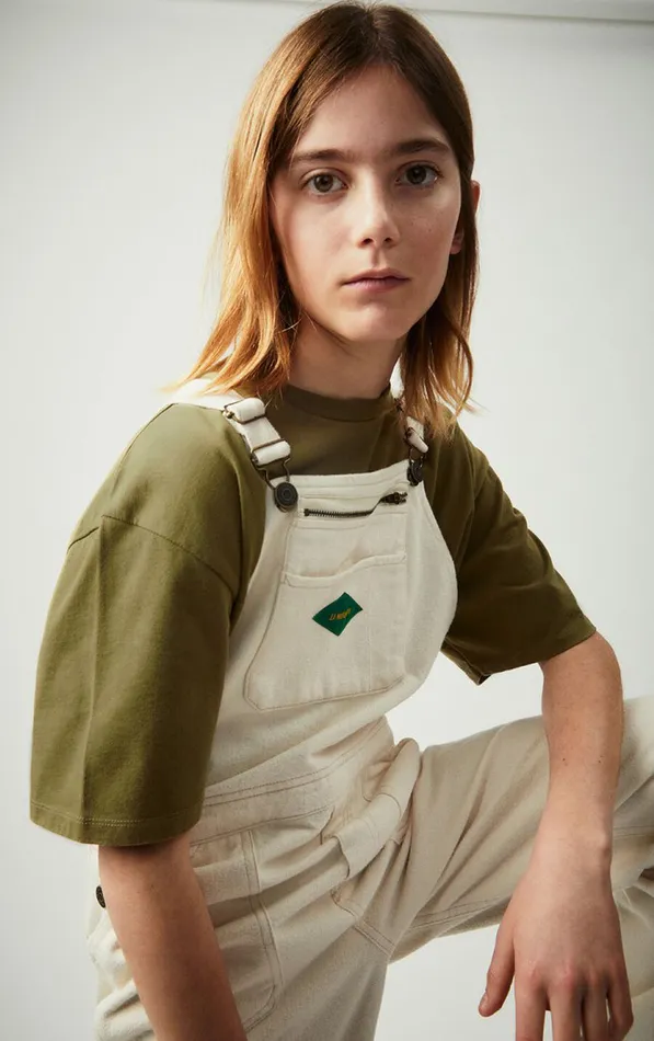 American Vintage Jeans Kids Dungarees Spywood Ecru American Vintage Jeans Kids Dungarees Spywood Ecru