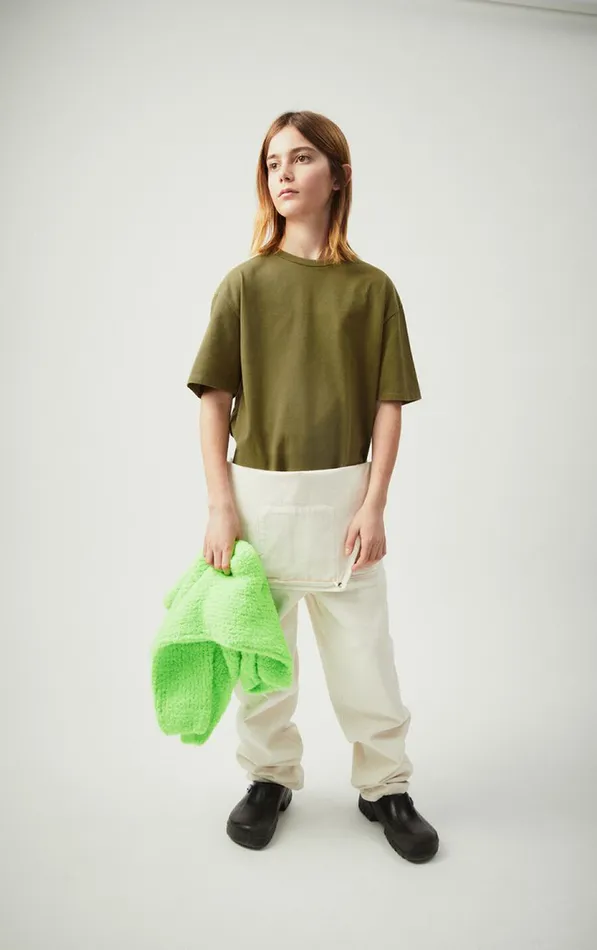 American Vintage Jeans Kids Dungarees Spywood Ecru American Vintage Jeans Kids Dungarees Spywood Ecru