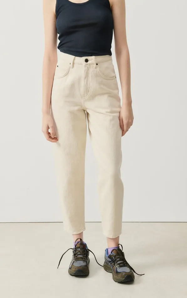 American Vintage Jeans Women Big Carrot Jeans Tineborow Ecru