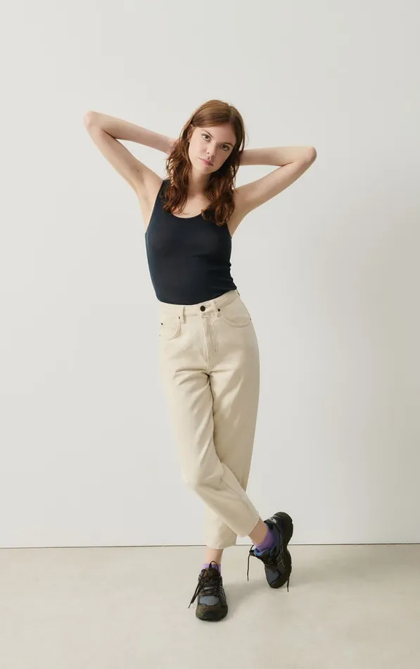 American Vintage Jeans Women Big Carrot Jeans Tineborow Ecru