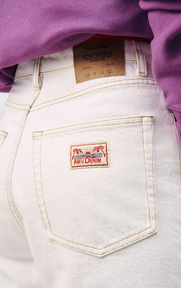 American Vintage Jeans Women Straight Jeans Jozastreet Off White American Vintage Jeans Women Straight Jeans Jozastreet Off White