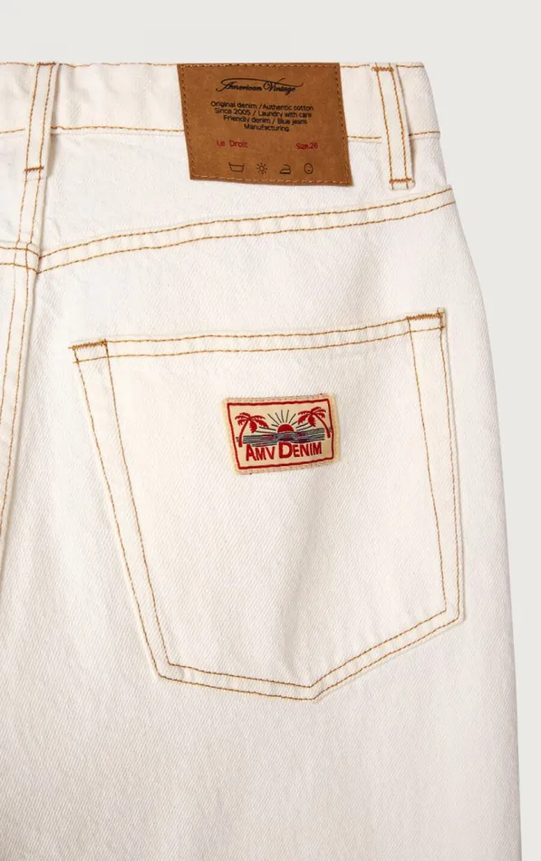 American Vintage Jeans Women Straight Jeans Jozastreet Off White American Vintage Jeans Women Straight Jeans Jozastreet Off White