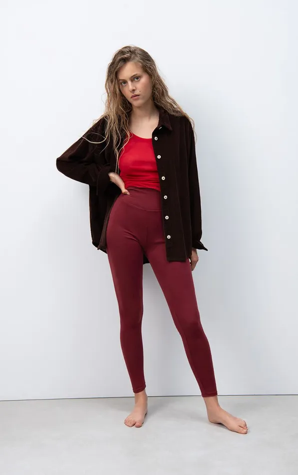 American Vintage Joggers and Leggings Women Leggings Ypawood Melange Berry American Vintage Joggers and Leggings Women Leggings Ypawood Melange Berry