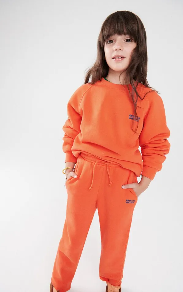 American Vintage Joggers Kids Joggers Izubird Fluorescent Fire American Vintage Joggers Kids Joggers Izubird Fluorescent Fire