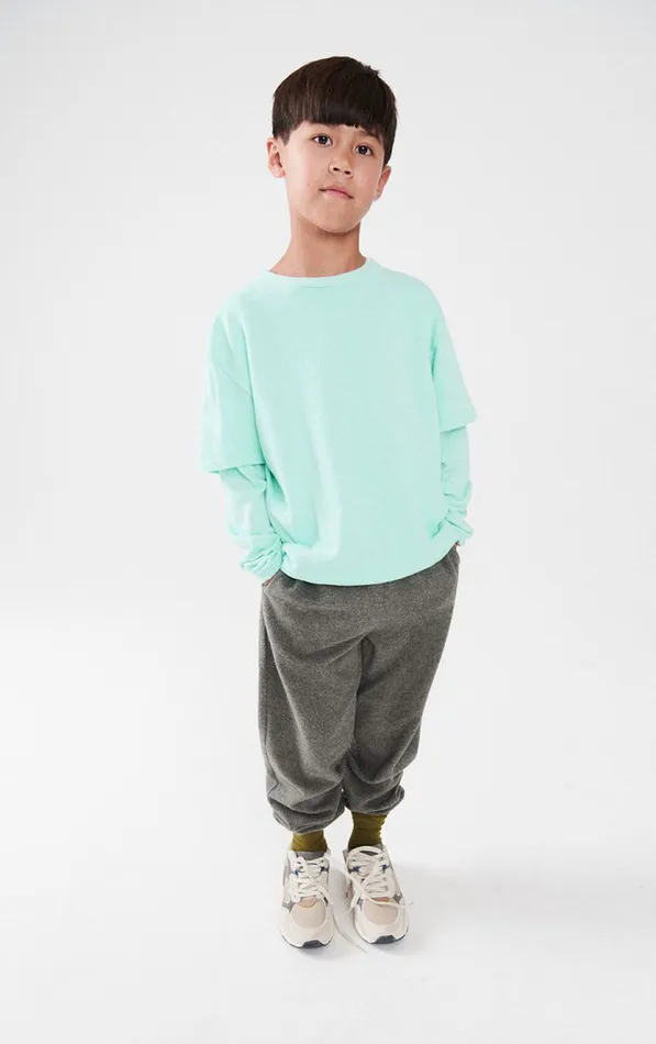 American Vintage Joggers Kids Trousers Vylow Heather Grey