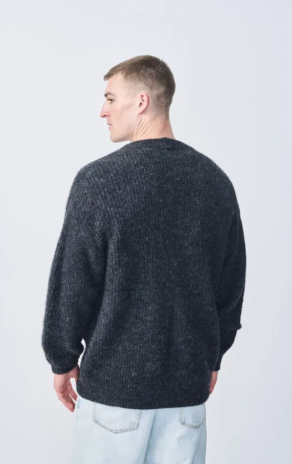 American Vintage Jumpers and Cardigans Men Cardigan East Melange Charcoal American Vintage Jumpers and Cardigans Men Cardigan East Melange Charcoal