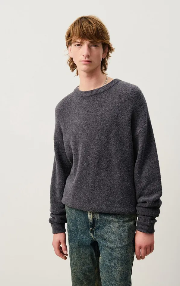 American Vintage Jumpers and Cardigans Men Jumper Blimy Dark Grey Melange
