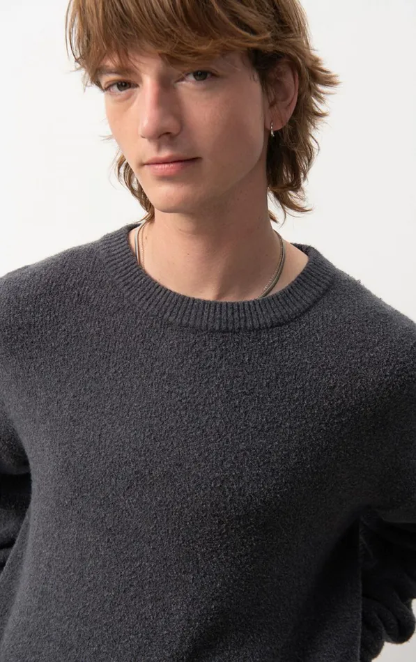 American Vintage Jumpers and Cardigans Men Jumper Blimy Dark Grey Melange