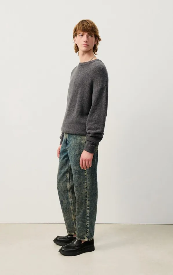 American Vintage Jumpers and Cardigans Men Jumper Blimy Dark Grey Melange