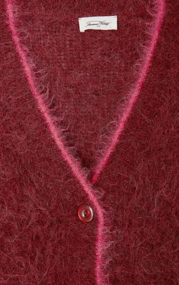 American Vintage Jumpers and Cardigans Women Cardigan Bymi Burgundy Black Melange