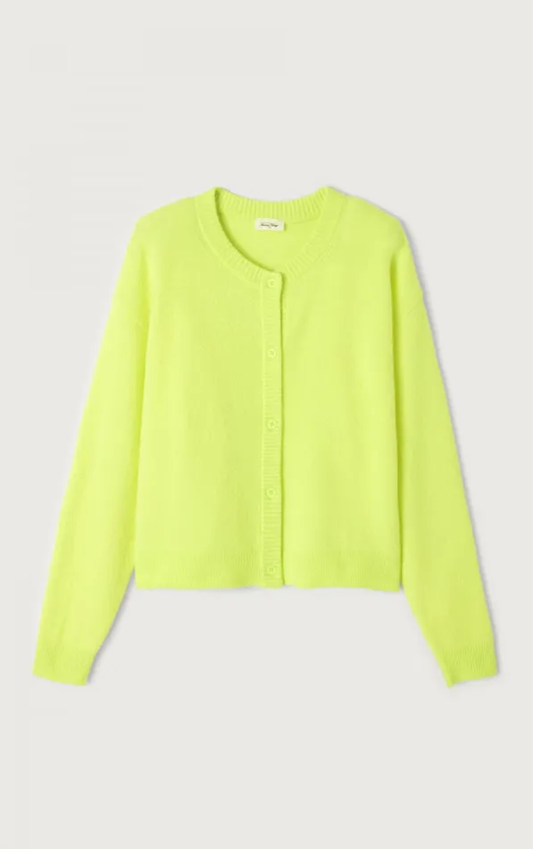 American Vintage Jumpers and Cardigans Women Cardigan Damsville Neon Yellow