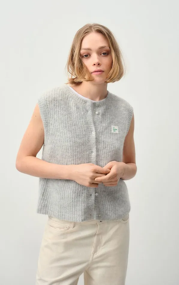 American Vintage Jumpers and Cardigans Women Cardigan East Heather Grey